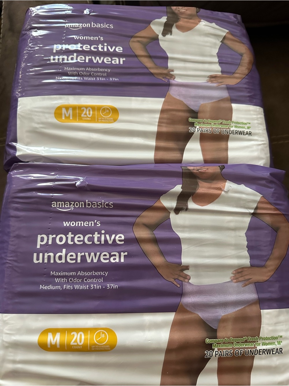 Women's Protective postpartum Underwear - Medium, Purple (Pack of 20)